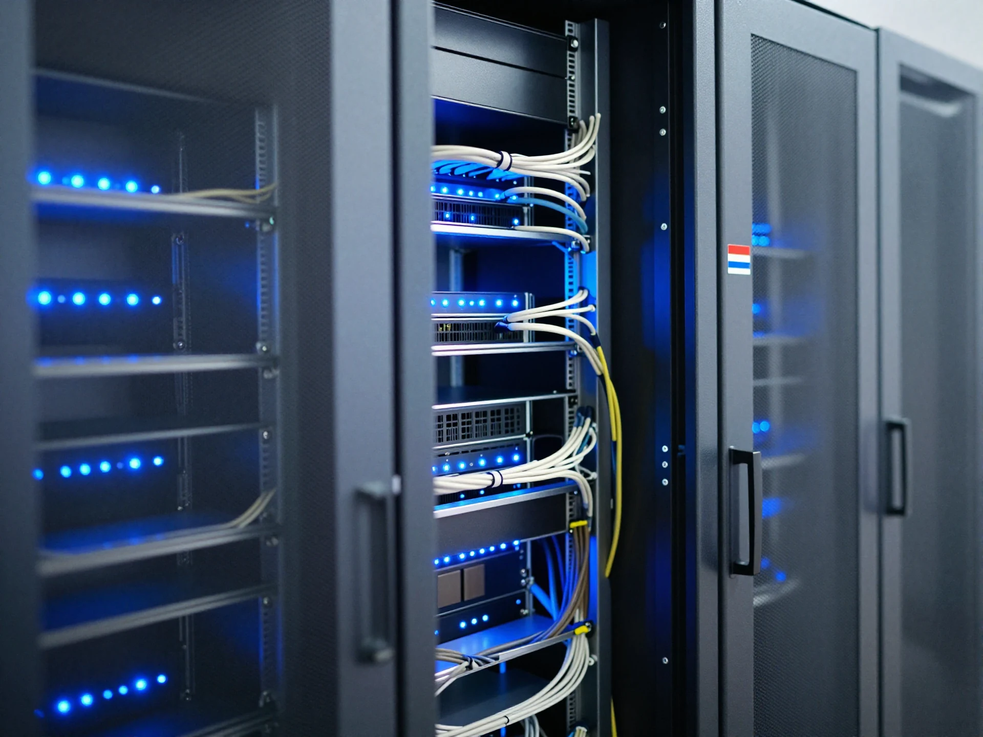 Teachers and students using digital infrastructure in a bright classroom